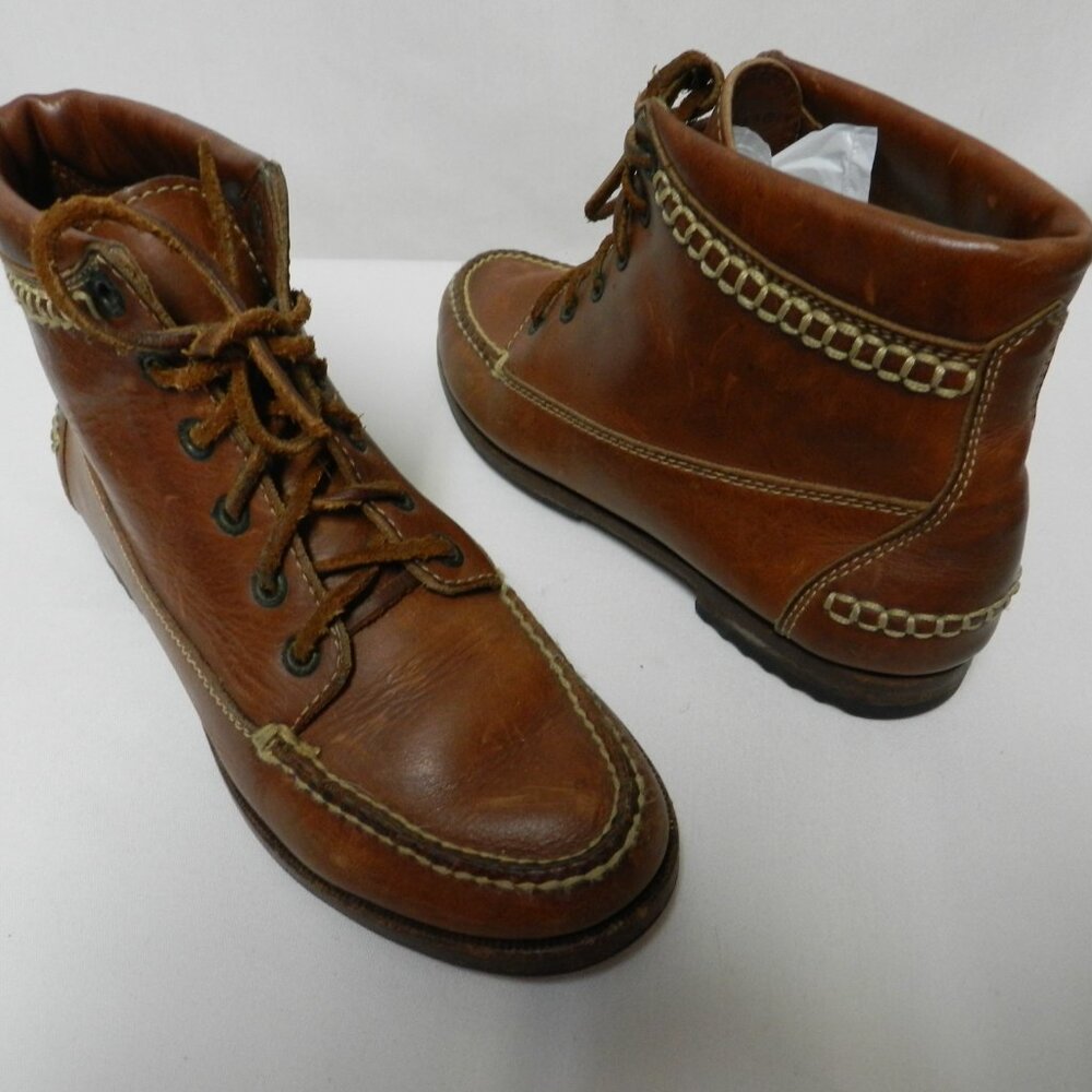 Cole Haan Country Vintage Leather ankle boots bootie Women Size Sz 5.5 AA Narrow